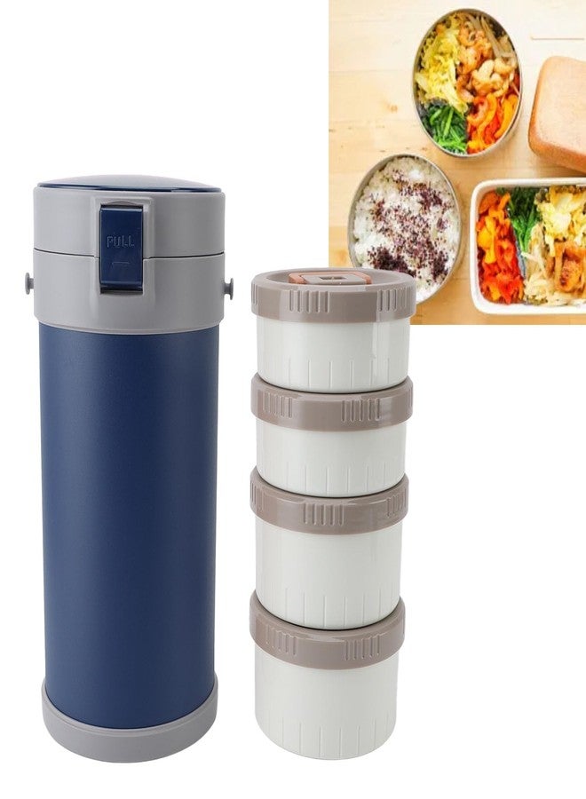 Oreilet for Hot Food, 304 Stainless Steel 2.9L Stackable Insulated Food Jar with 4 Tiers, Leak Proof Thermal Lunch Box Vacuum Carrier Soup Container for Office Outdoor - Image 4